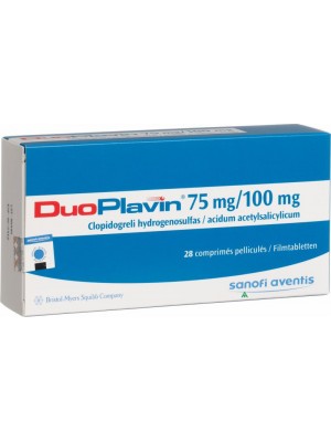 DUOPLAVIN 75 mg. / 100 mg. 28 tablets